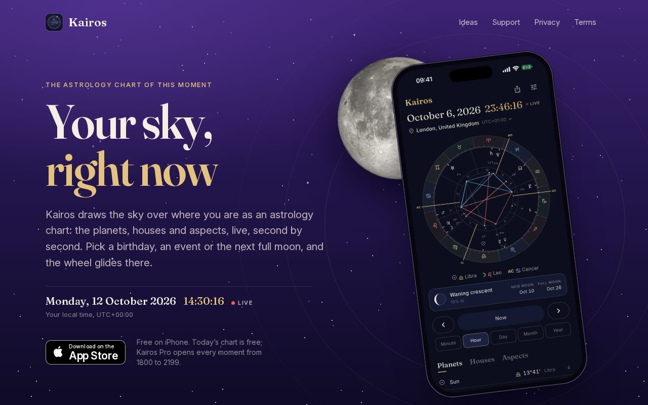 Preview of Kairos Ephemeris
