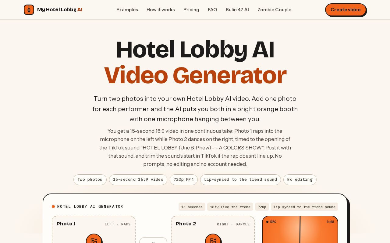 Preview of Hotel Lobby AI Video Generator