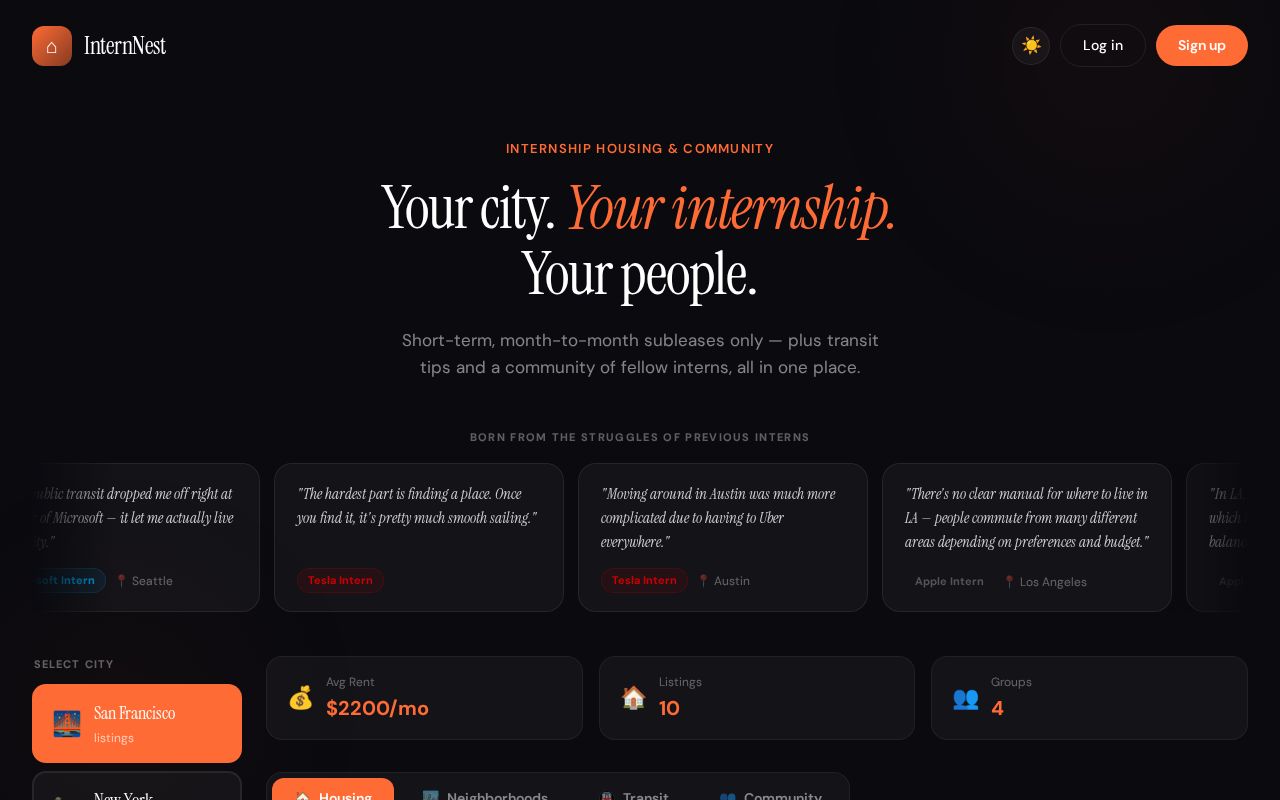Preview of Internnest Web