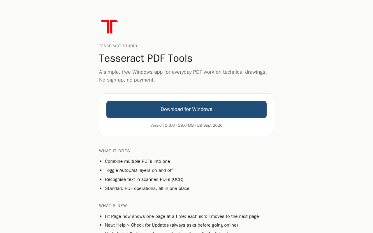 Preview of Tesseract Pdf Tools