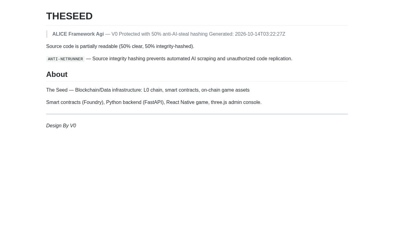 Preview of THESEED