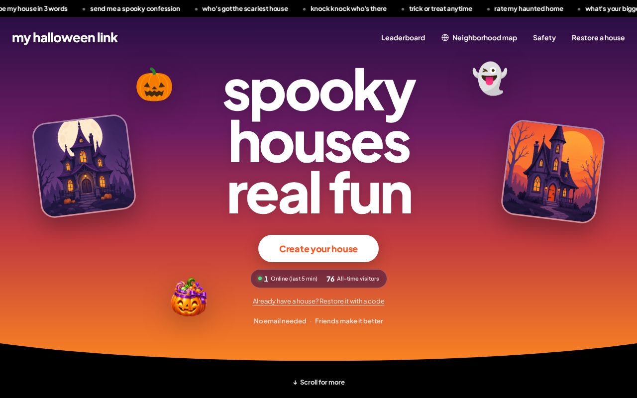 Preview of My Halloween House | Free Halloween Game & Haunted House Builder