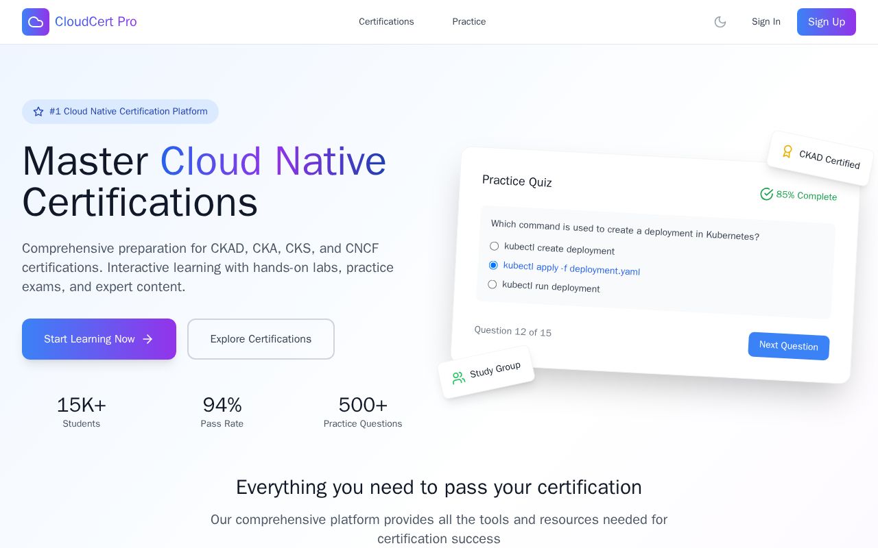 Preview of CloudCert Pro