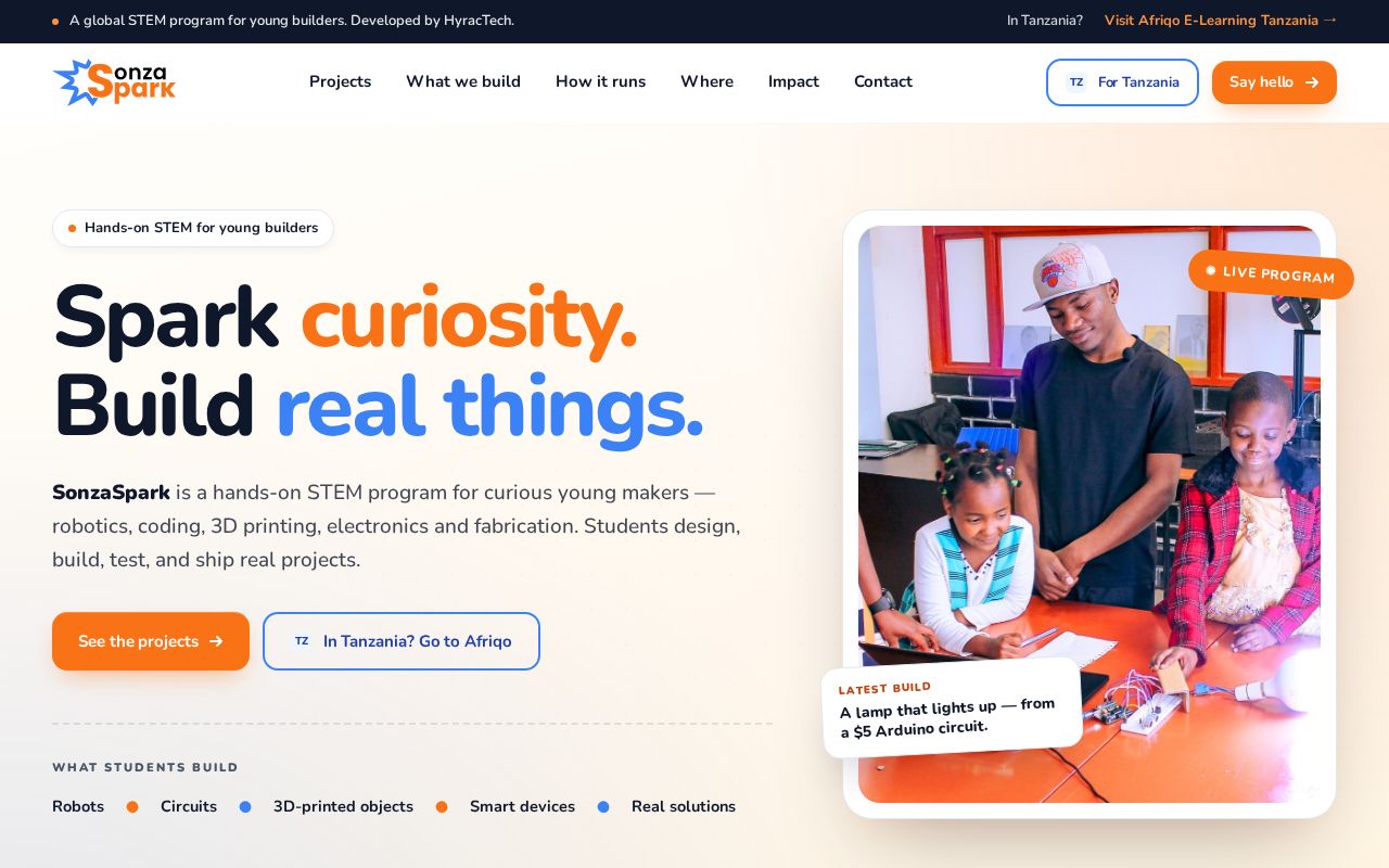 Preview of Sonzaspark Website