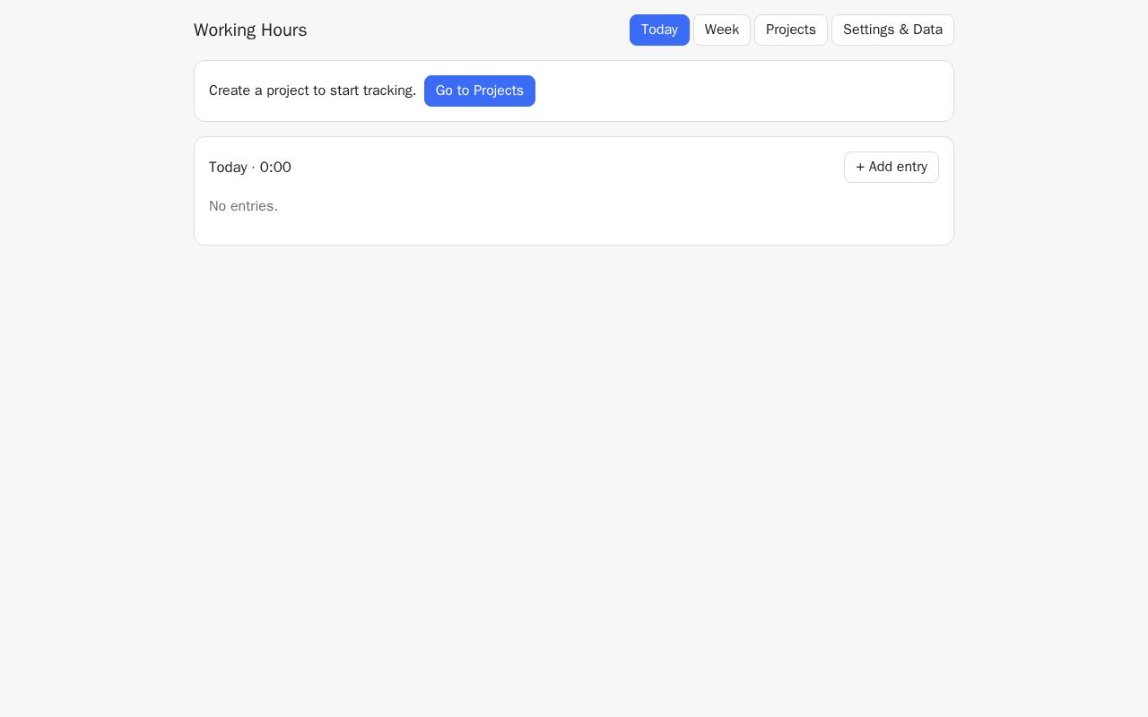 Preview of Working Hours