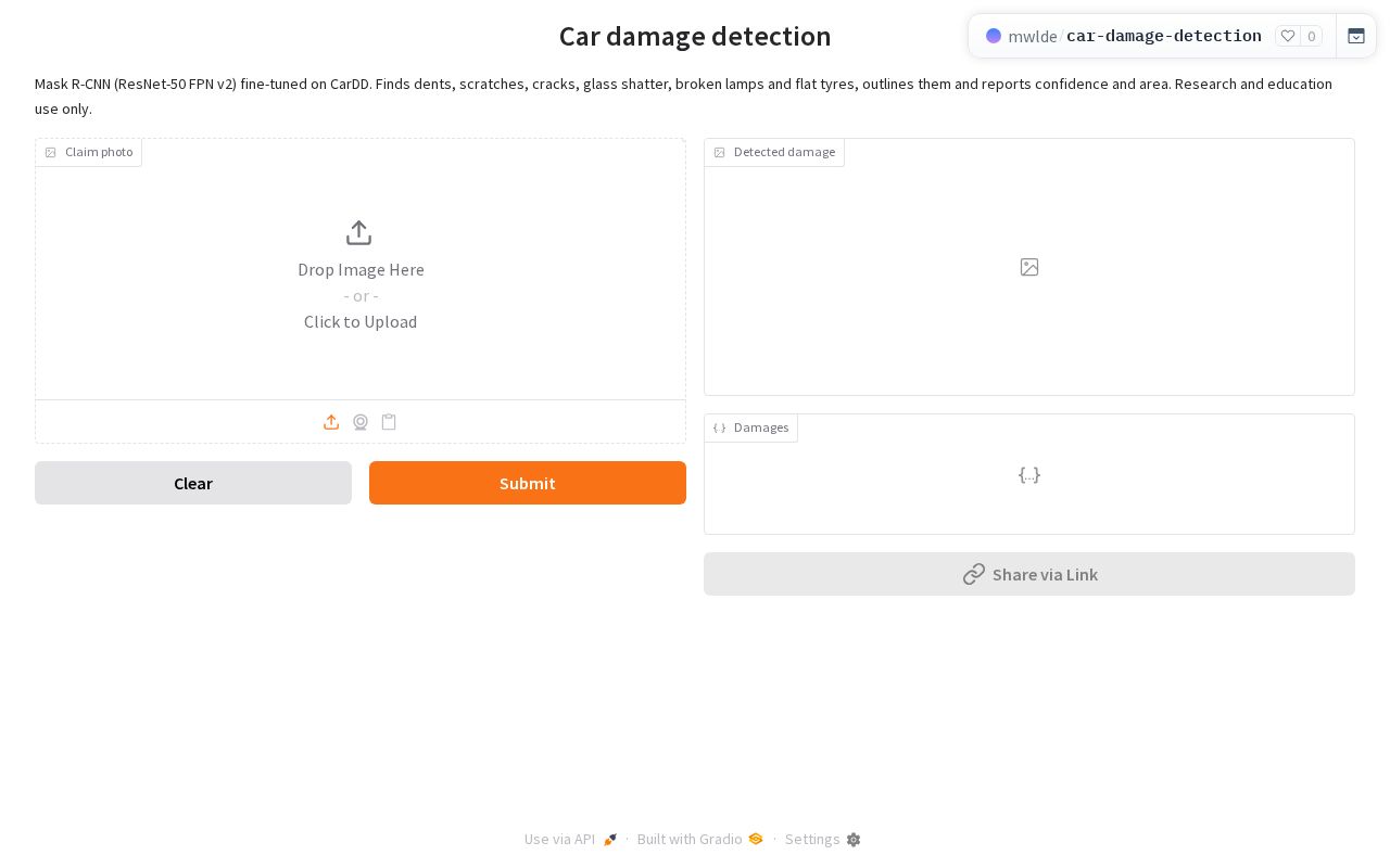 Preview of Car Damage Detection