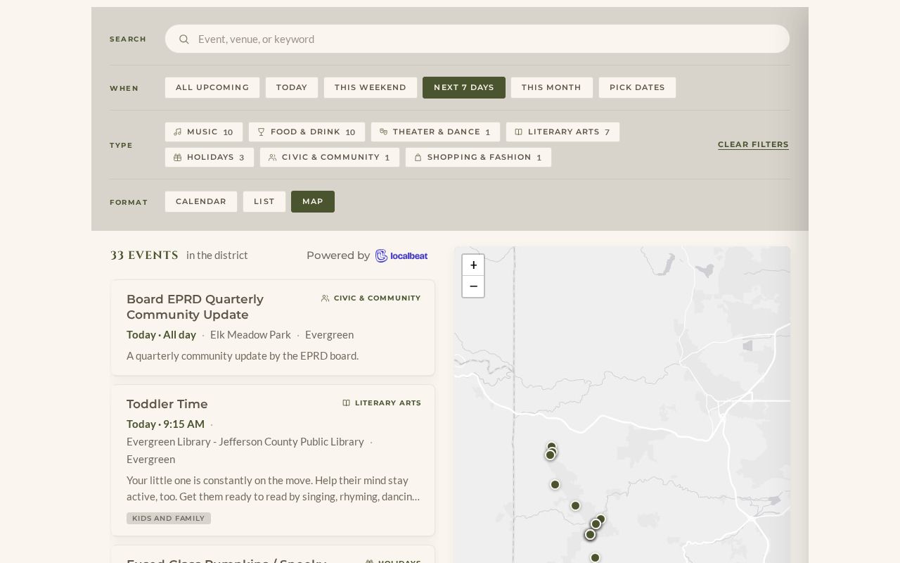Preview of Evergreen Creative District Events