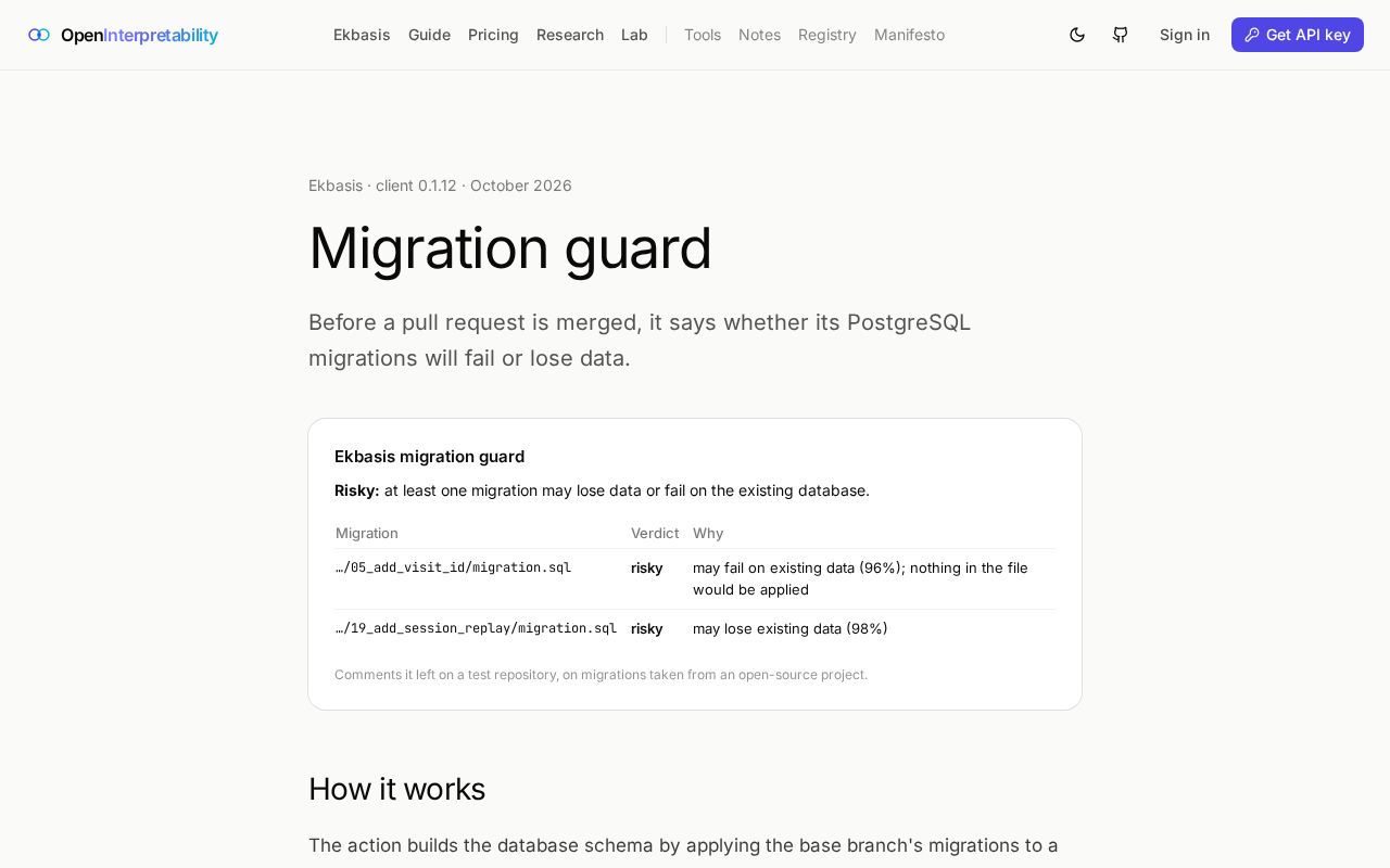 Preview of Migration Guard