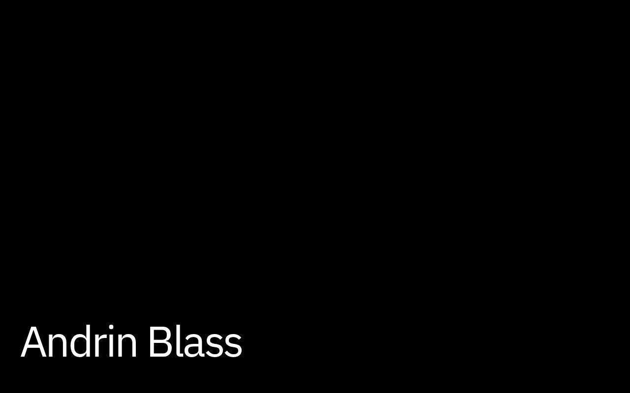 Preview of Portfolio — Andrin Blass