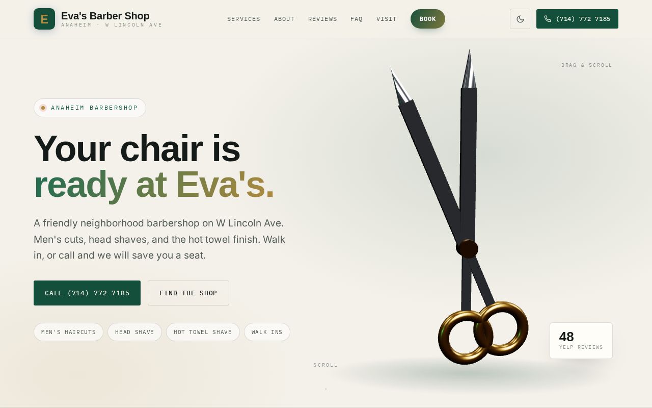 Preview of Eva's Barber Shop — concept preview by Saedi Tech