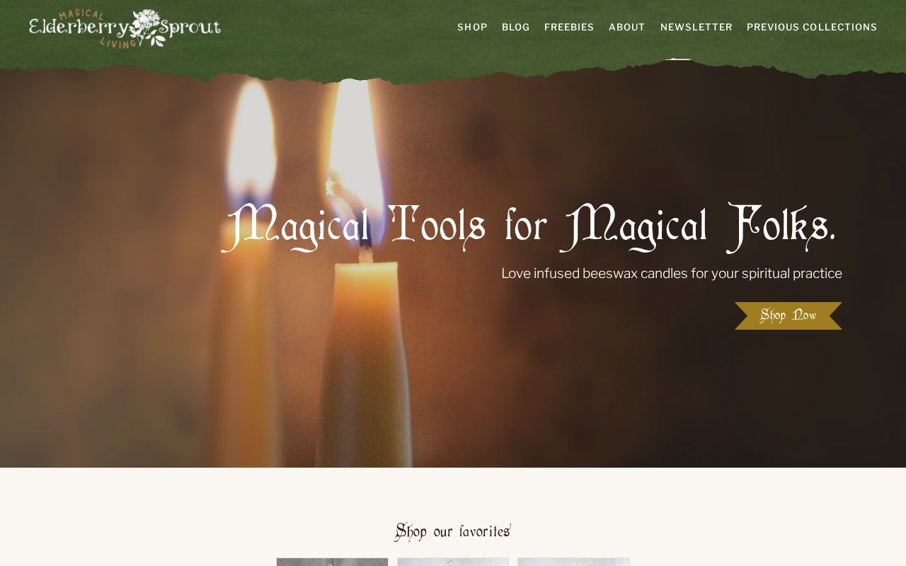 Preview of Elderberry Sprout website