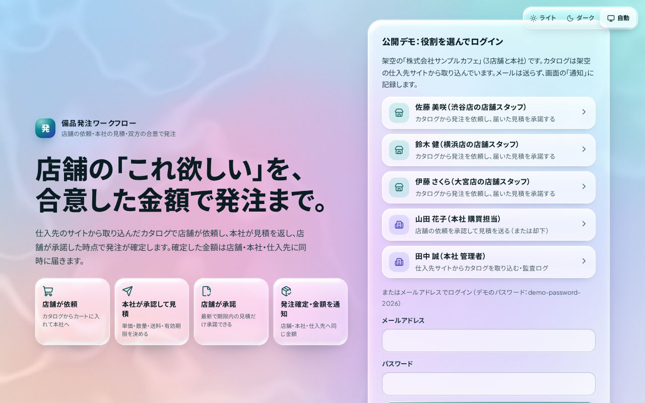 Preview of Japanese Procurement Workflow