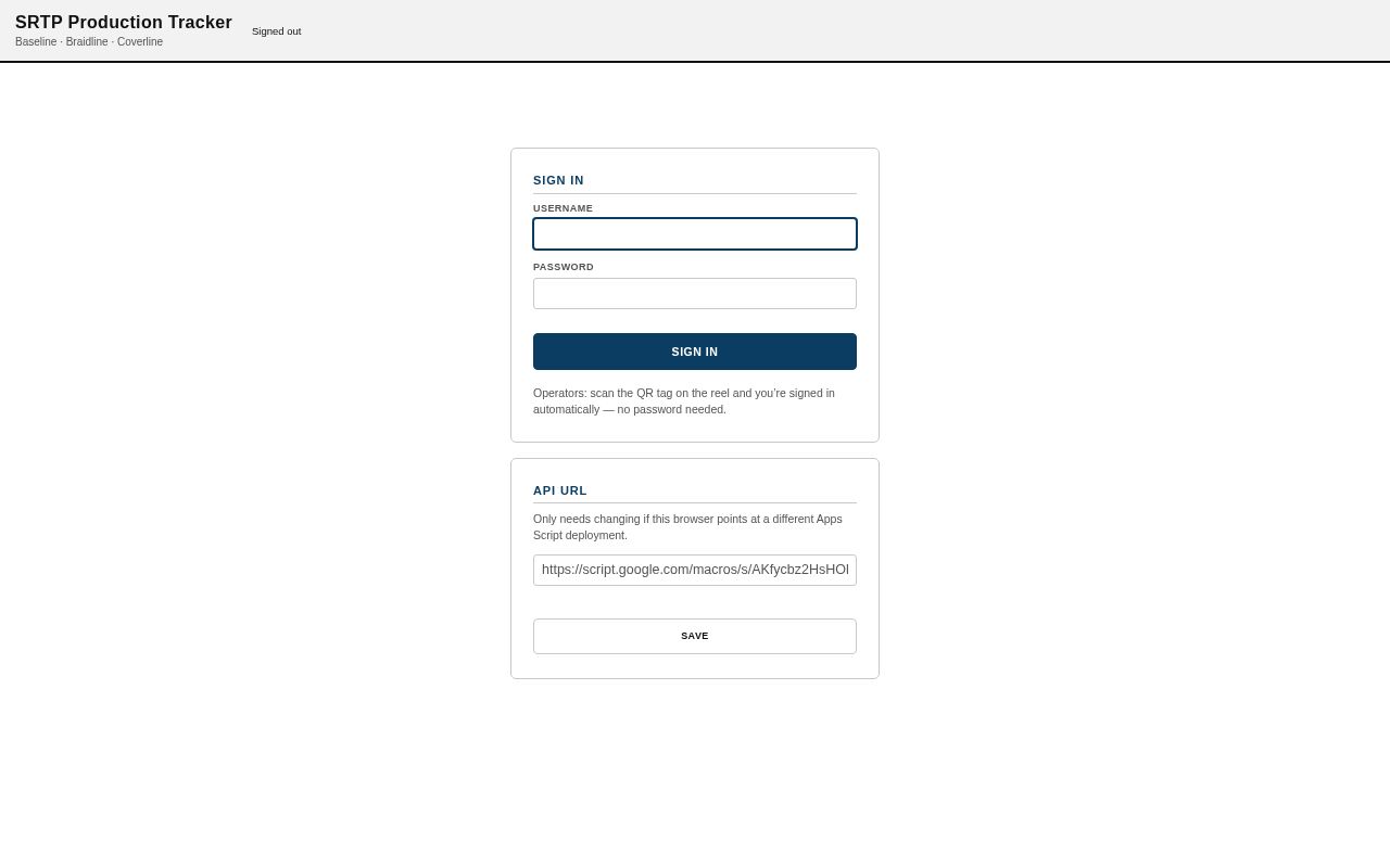 Preview of Production Tracker