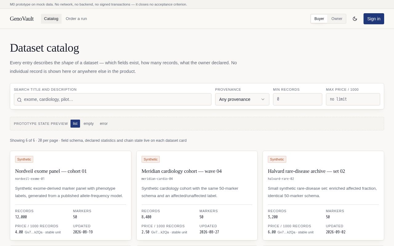 Preview of GenoVault