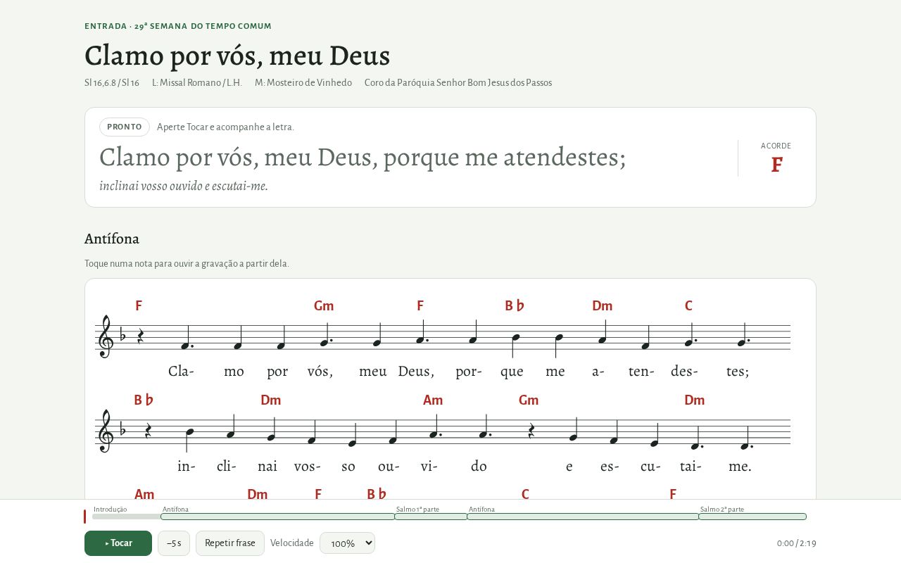 Preview of Clamo por vós, meu Deus