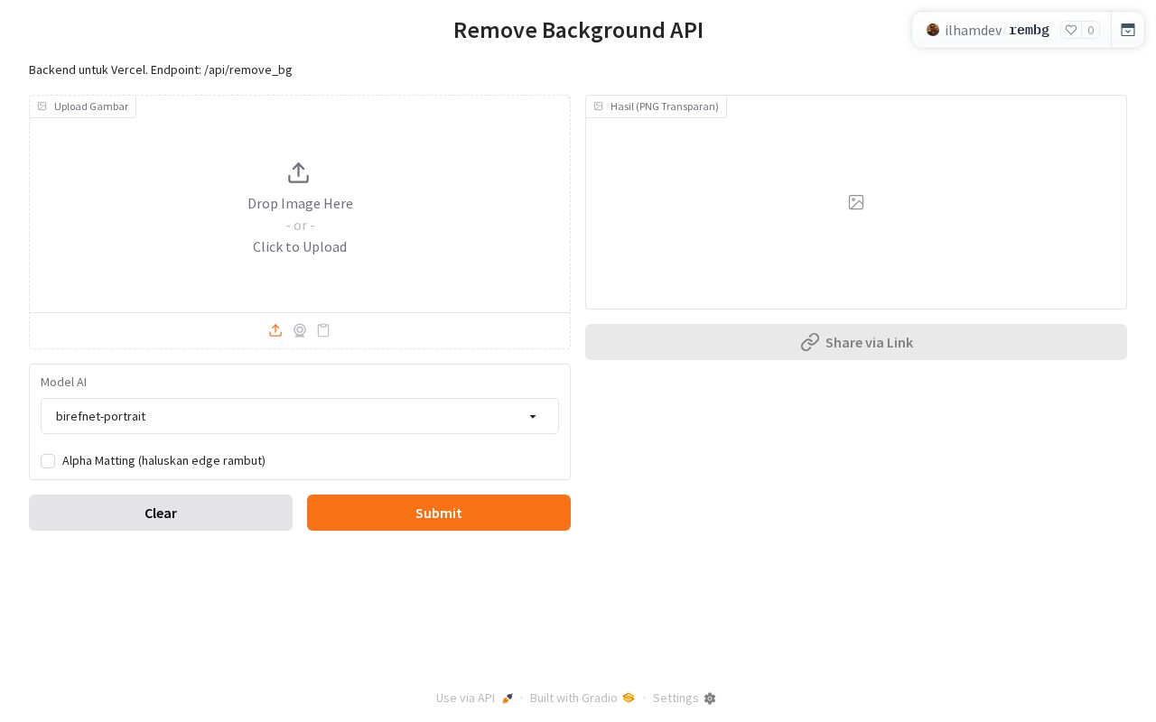 Preview of Rembg