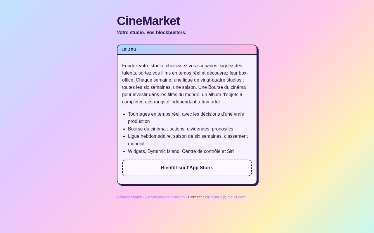 Preview of Cinemarket Web