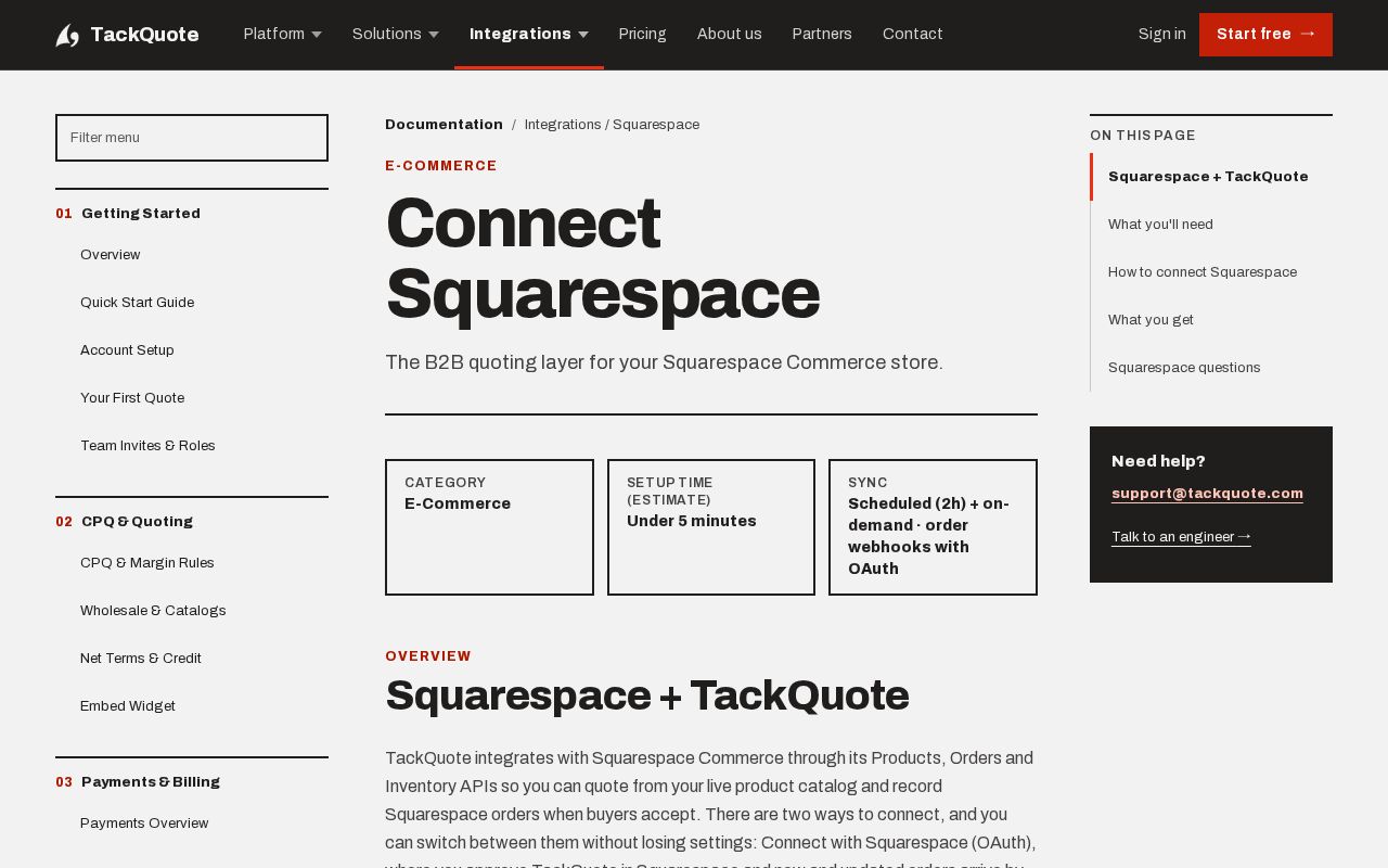Preview of Squarespace