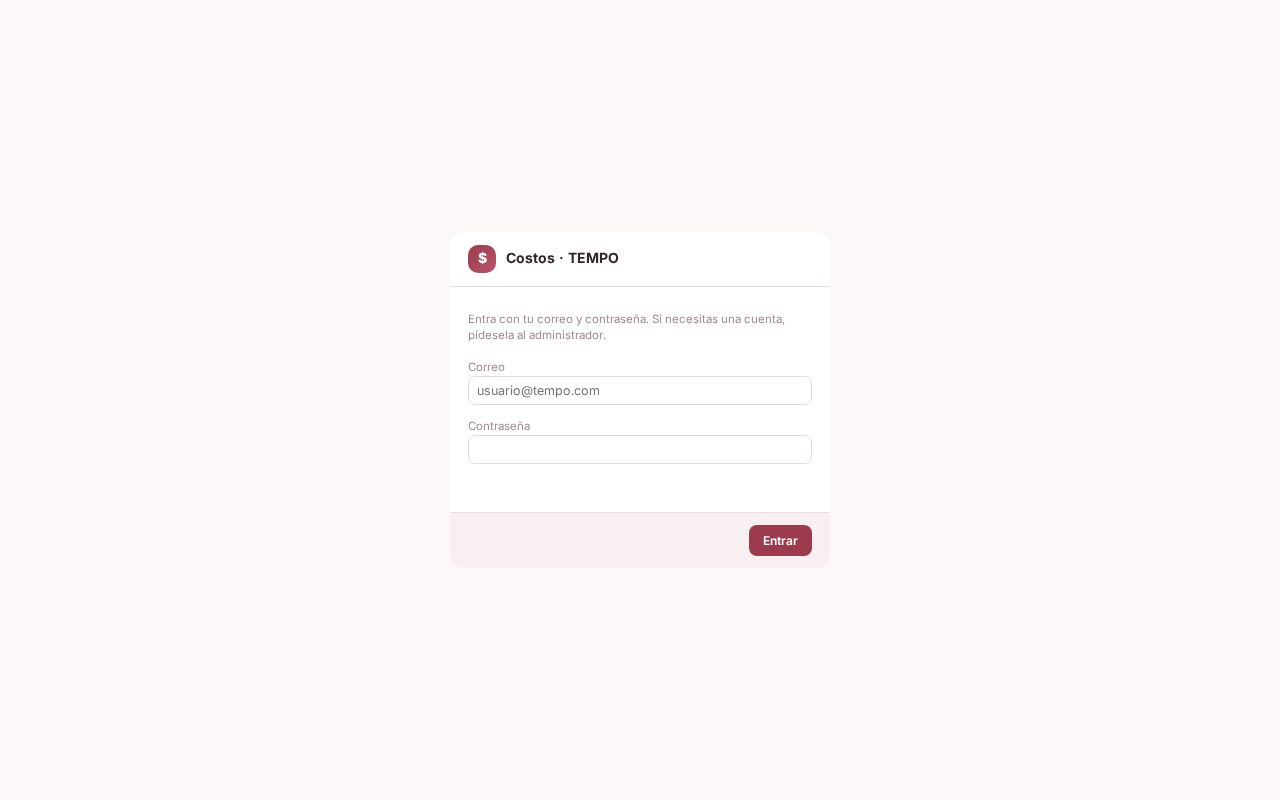 Preview of Costos Tempo