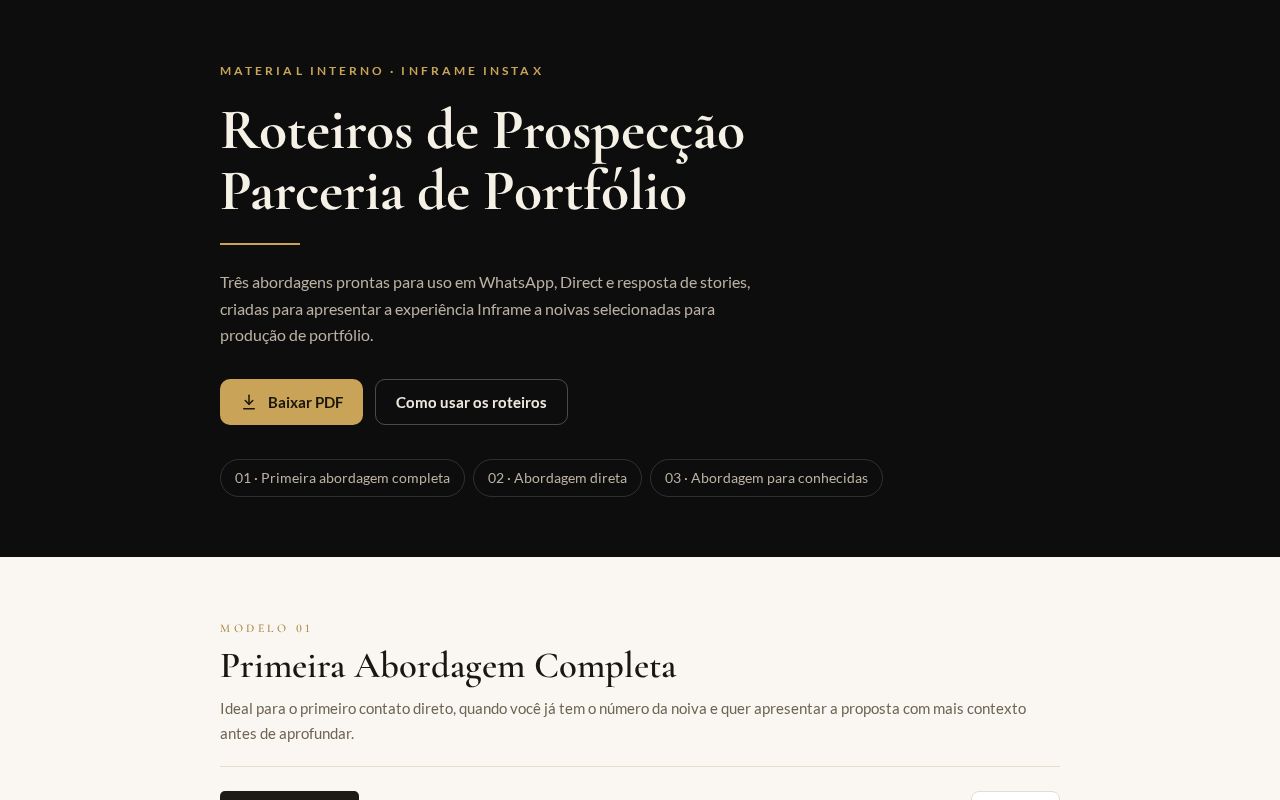 Preview of Roteiros Prospeccao Inframe