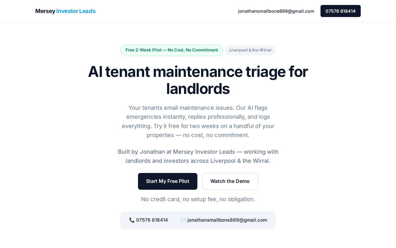 Preview of Mersey Investor Leads