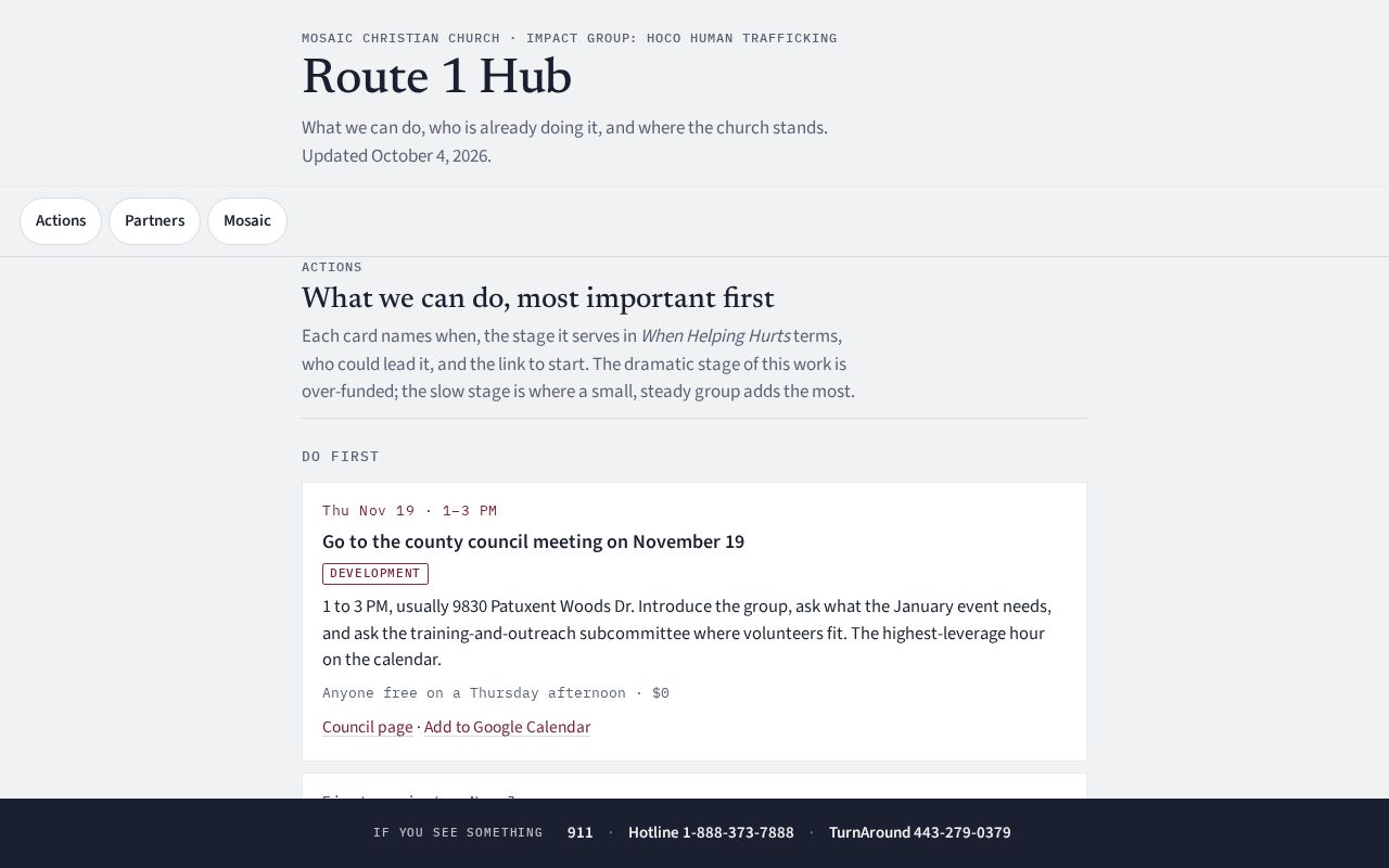 Preview of Route1 Hub