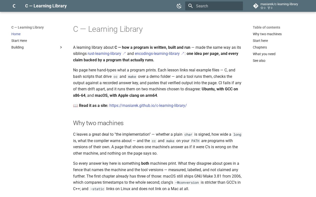 Preview of C Learning Library