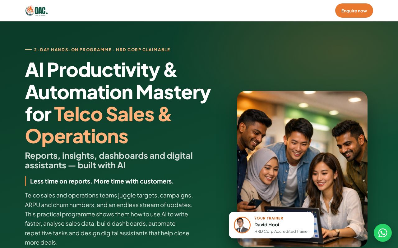Preview of AI Productivity & Automation Mastery for Telco Sales & Operations