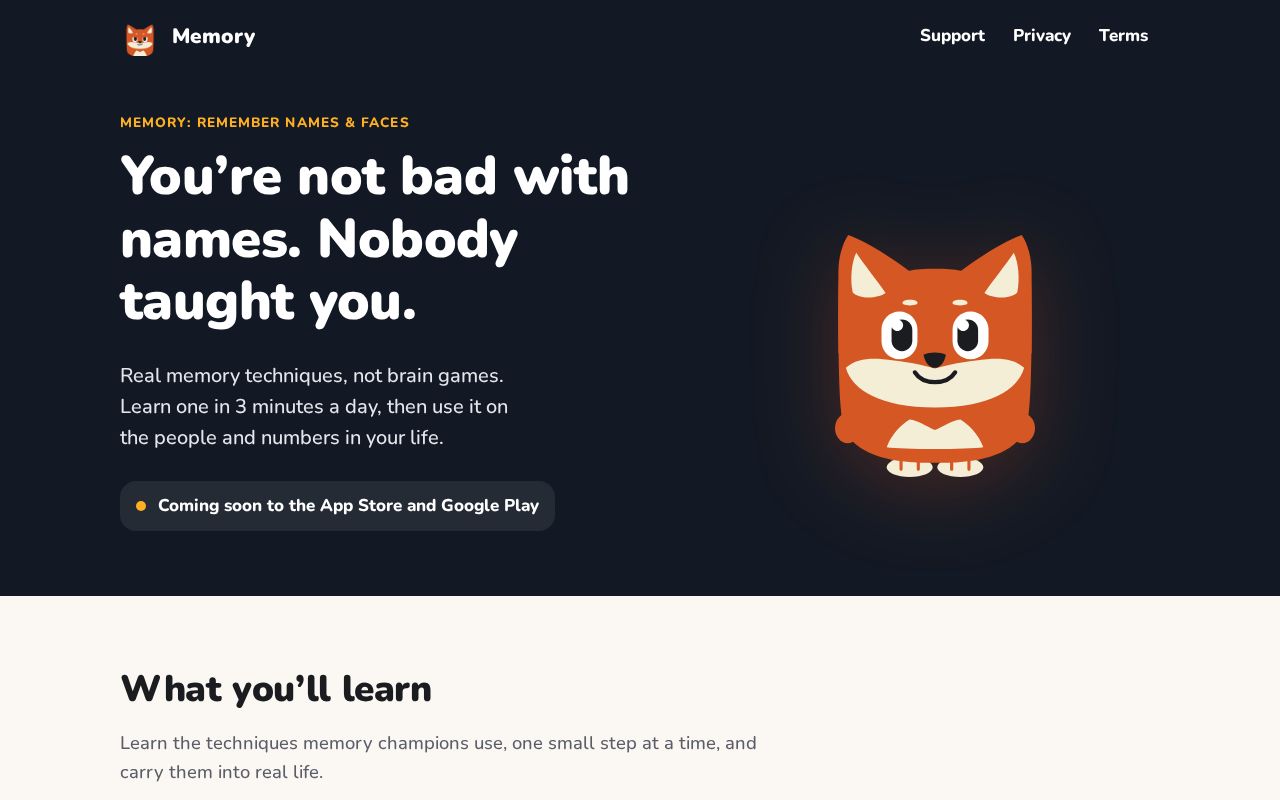 Preview of Memory Web Site