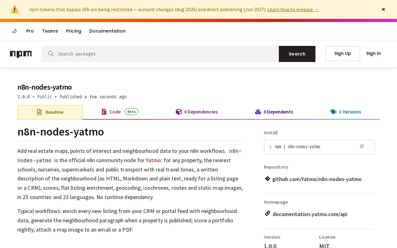 Preview of N8n Nodes Yatmo