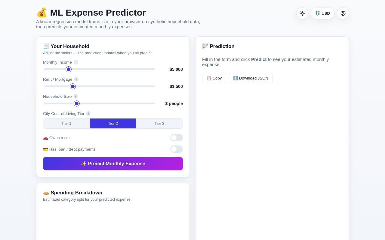 Preview of Ml Expense Predictor