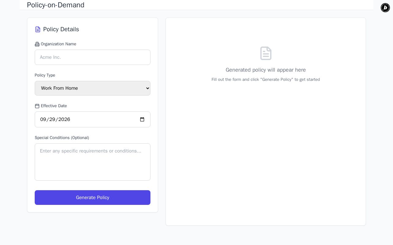 Preview of Policy-on-Demand