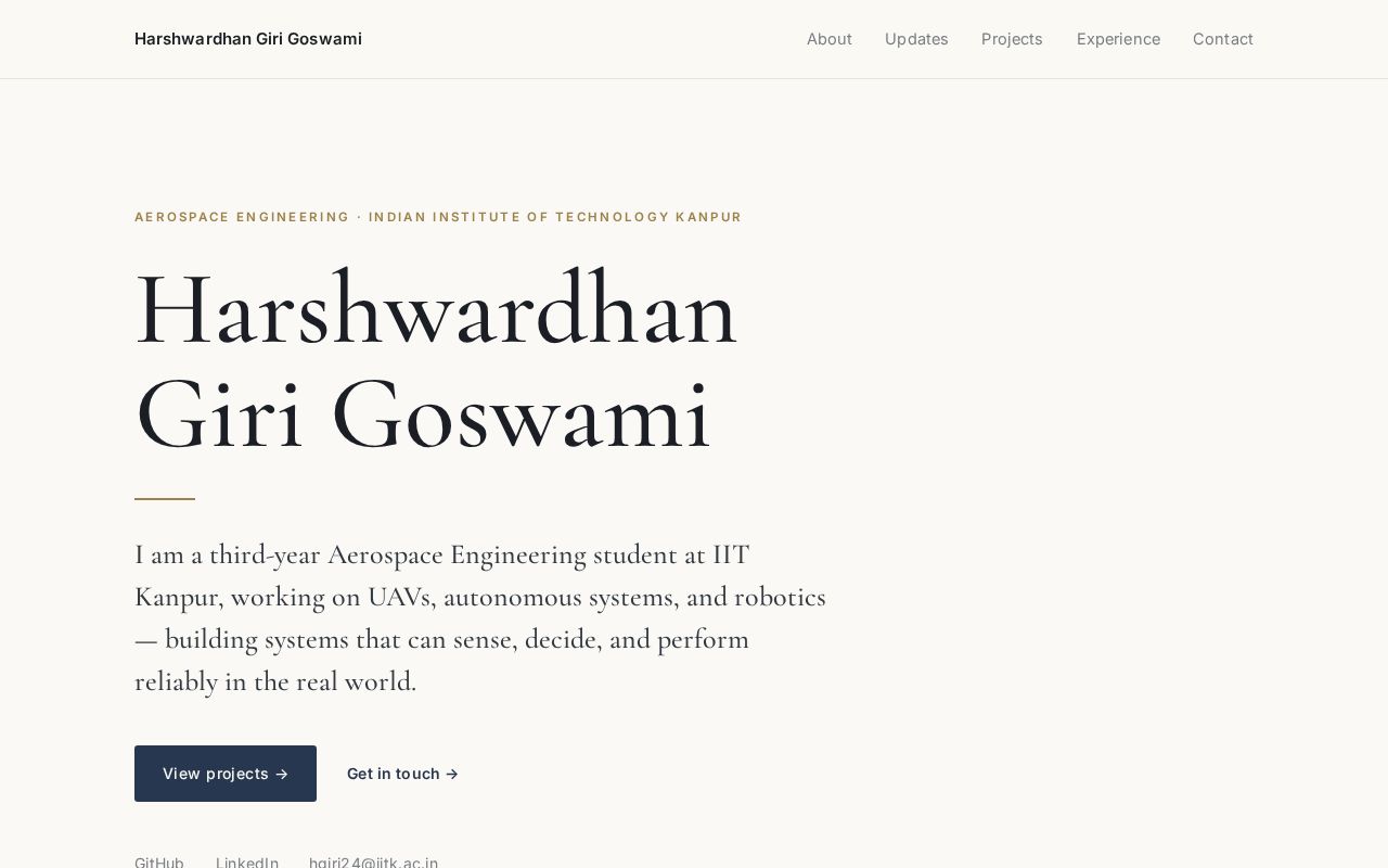 Preview of Harshwardhangiri Github Io