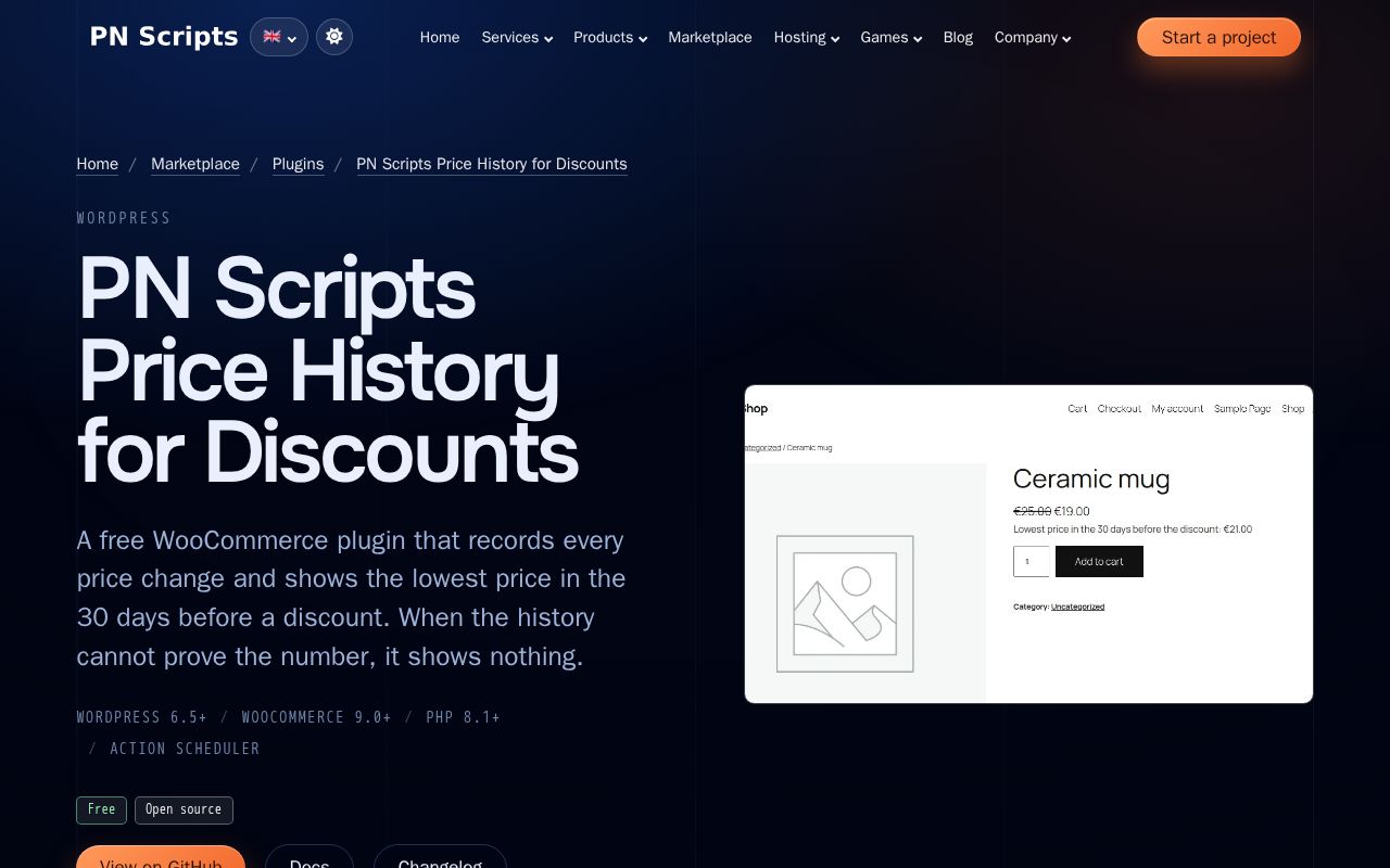 Preview of Pnscripts Price History
