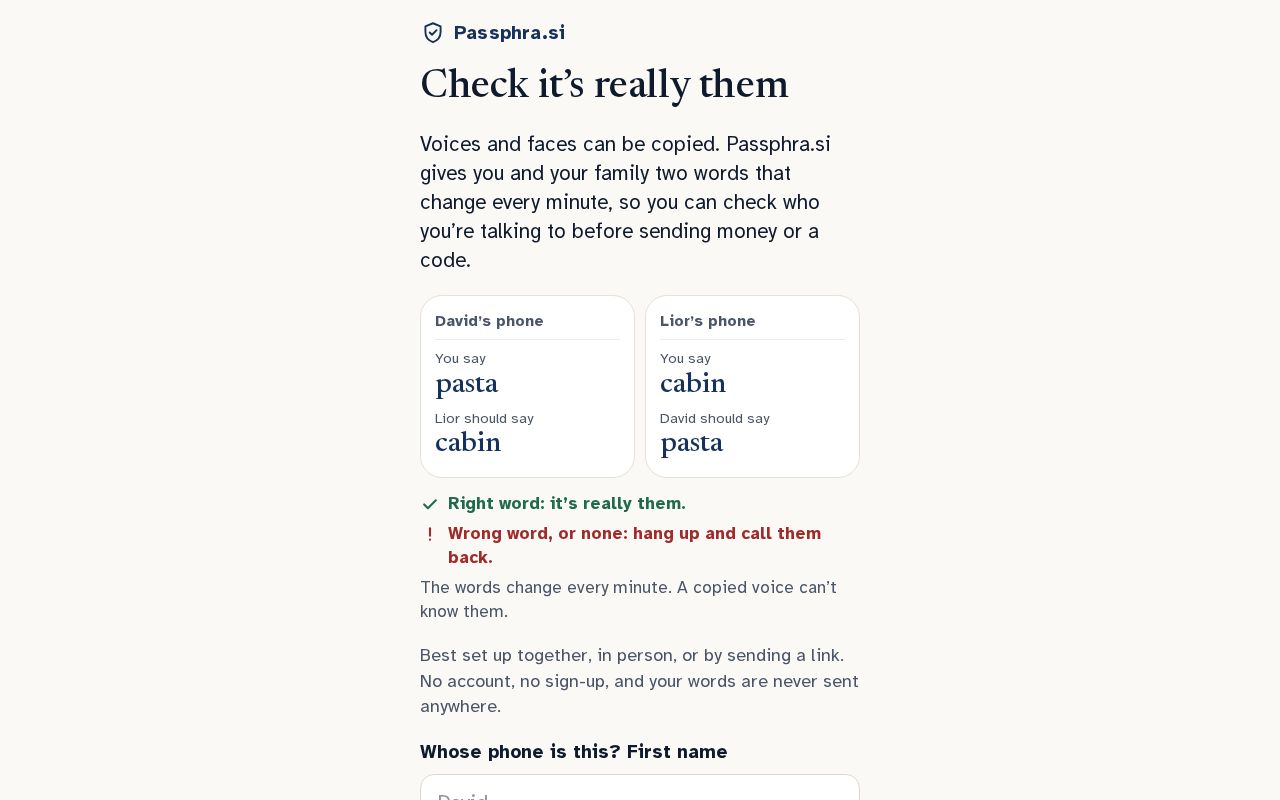 Preview of Passphra.si