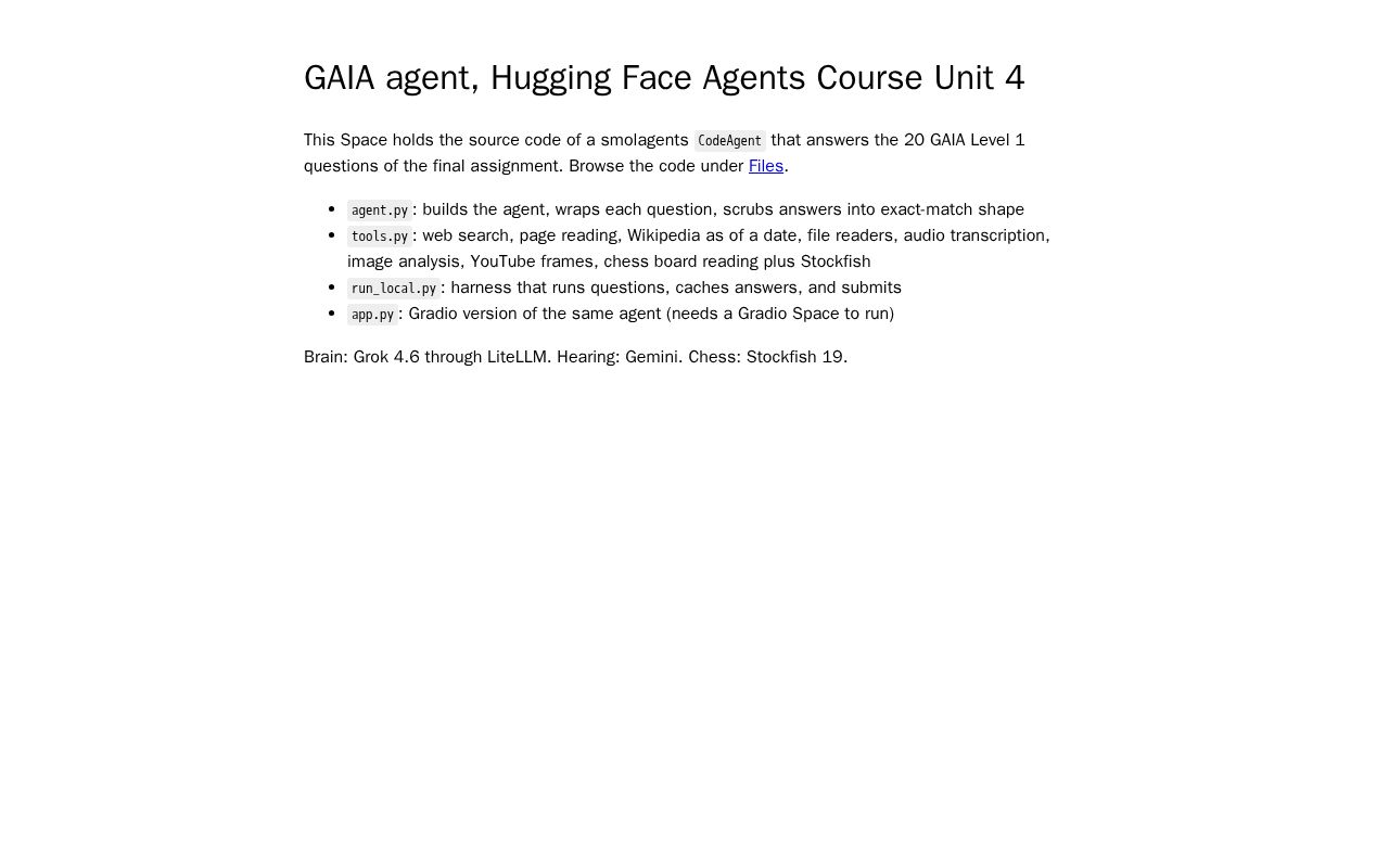 Preview of GAIA Agent