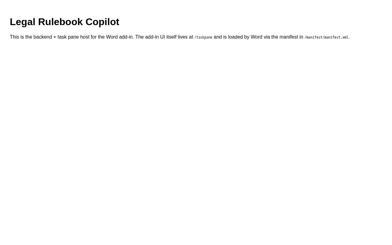 Preview of Word Legal Plugin