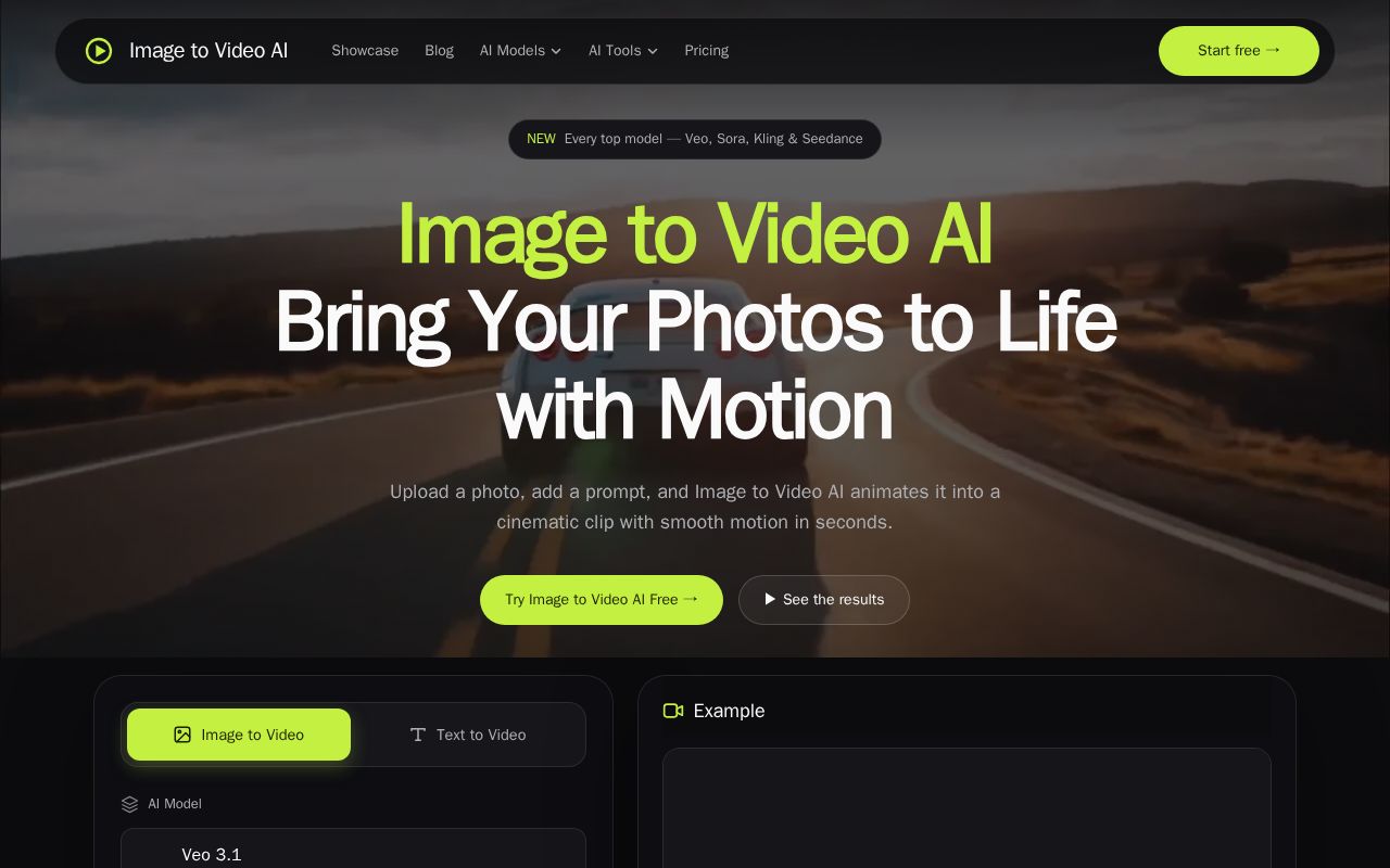 Preview of Free Image to Video AI