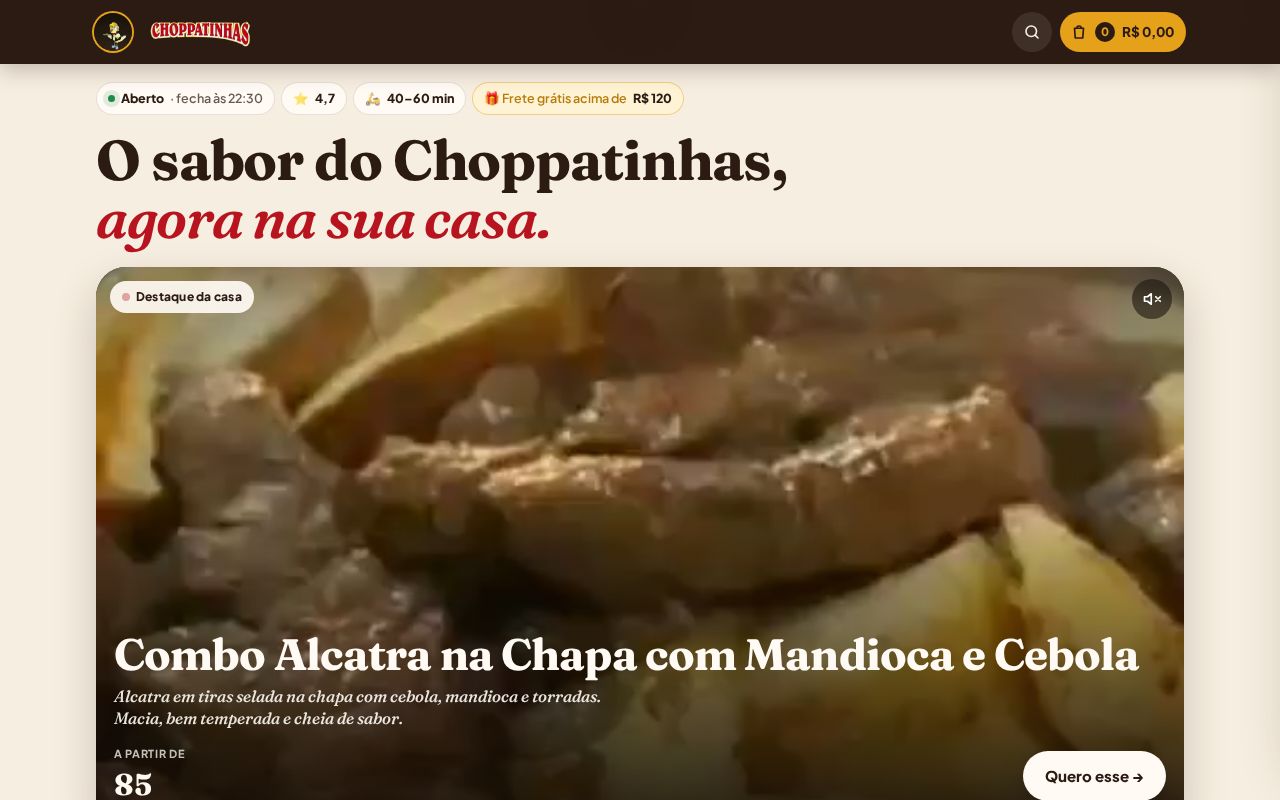 Preview of Cardapio Choppatinhas
