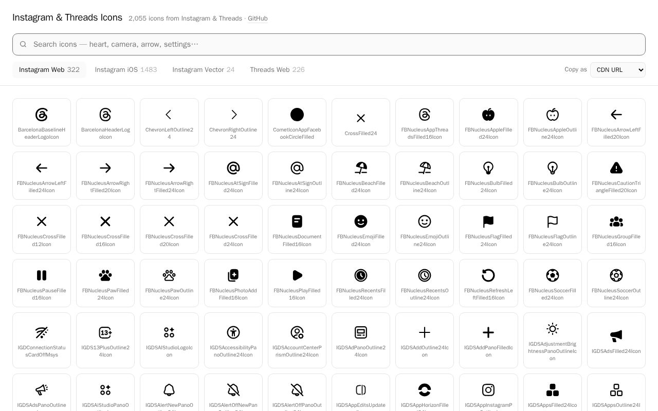Preview of Instagram & Threads Icons