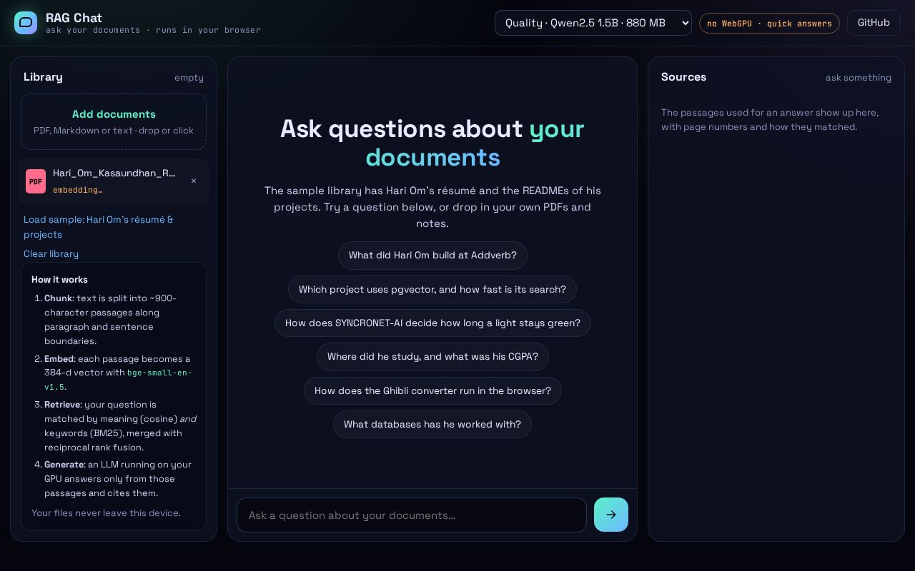 Preview of Rag Chat