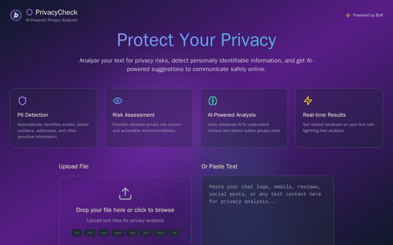 Preview of PrivacyCheck