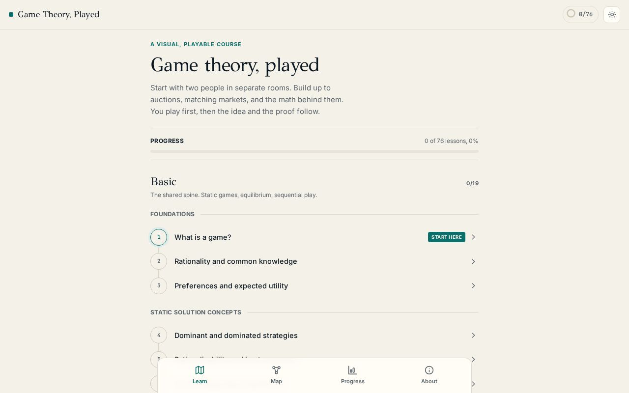 Preview of Game Theory Lessons