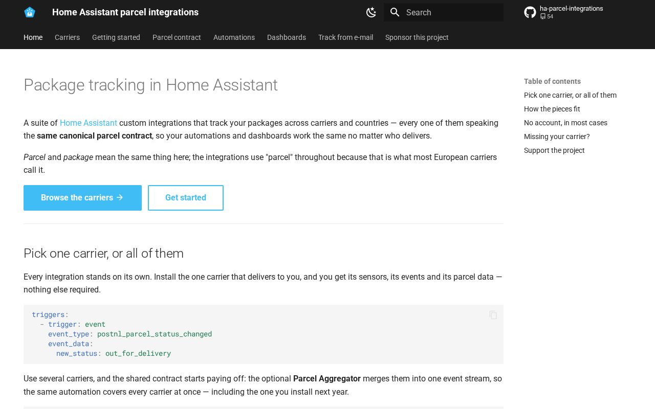 Preview of Home Assistant custom integration for La Poste parcel tracking (Colissimo & Chronopost)