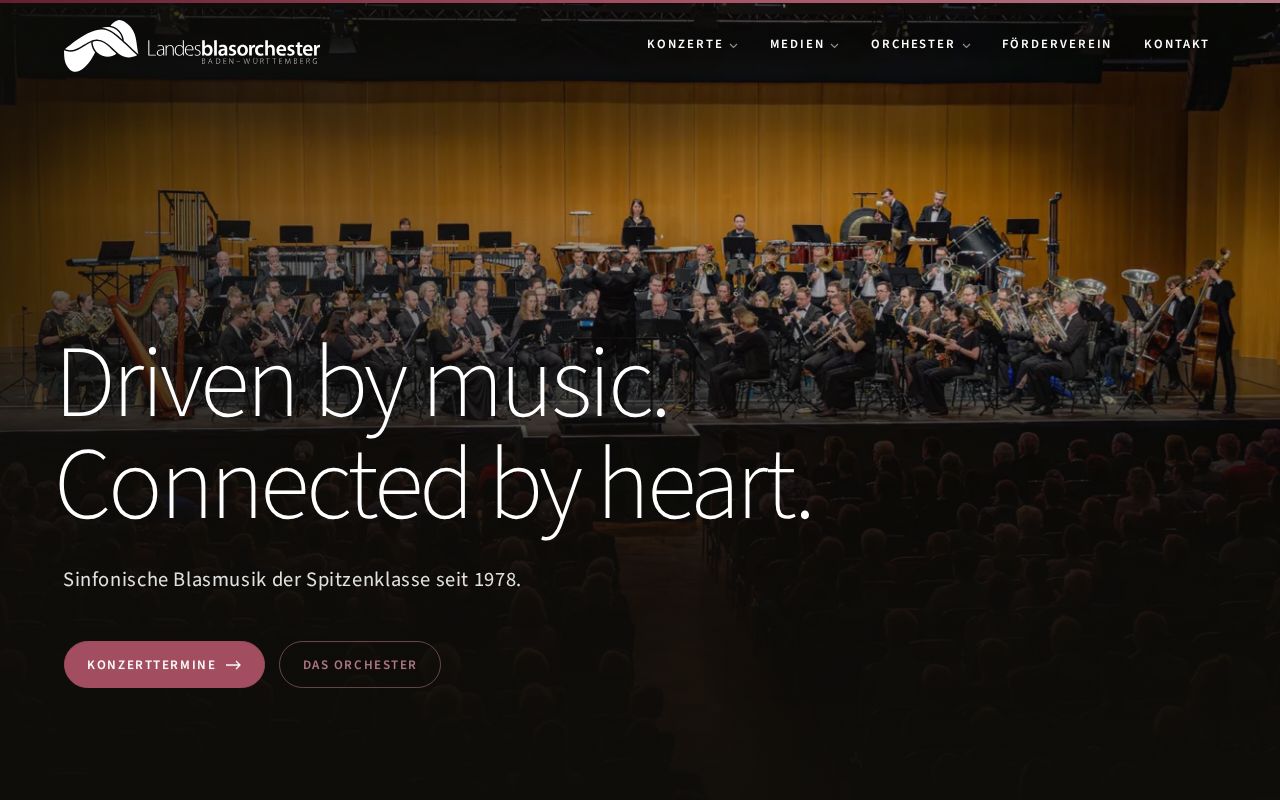 Preview of Website des Landesblasorchesters Baden-Württemberg (Astro)