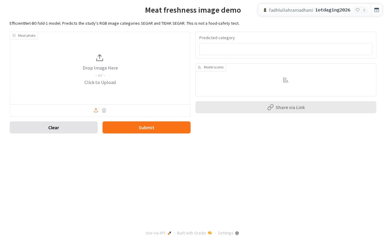 Preview of Meat Freshness Image Demo