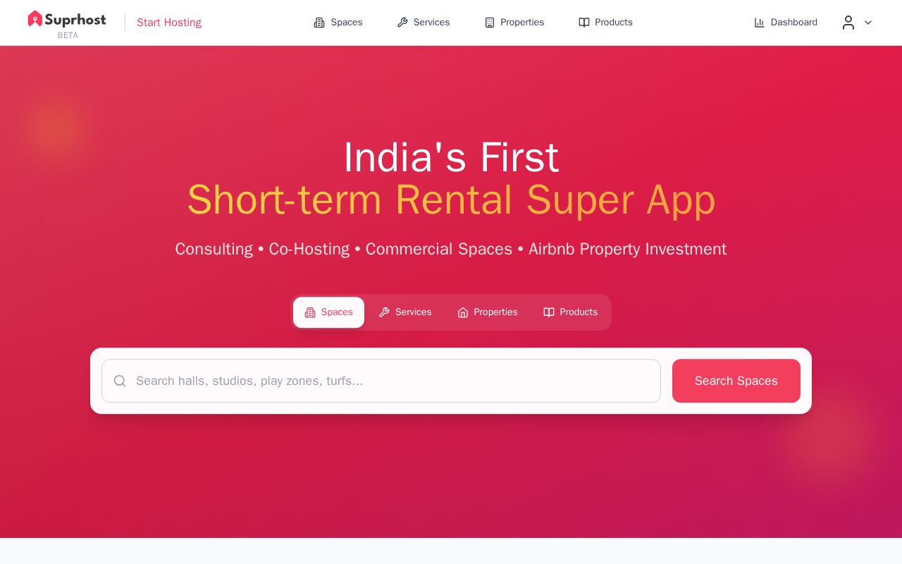 Preview of Suprhost - India's First Short-Term Rental Super App