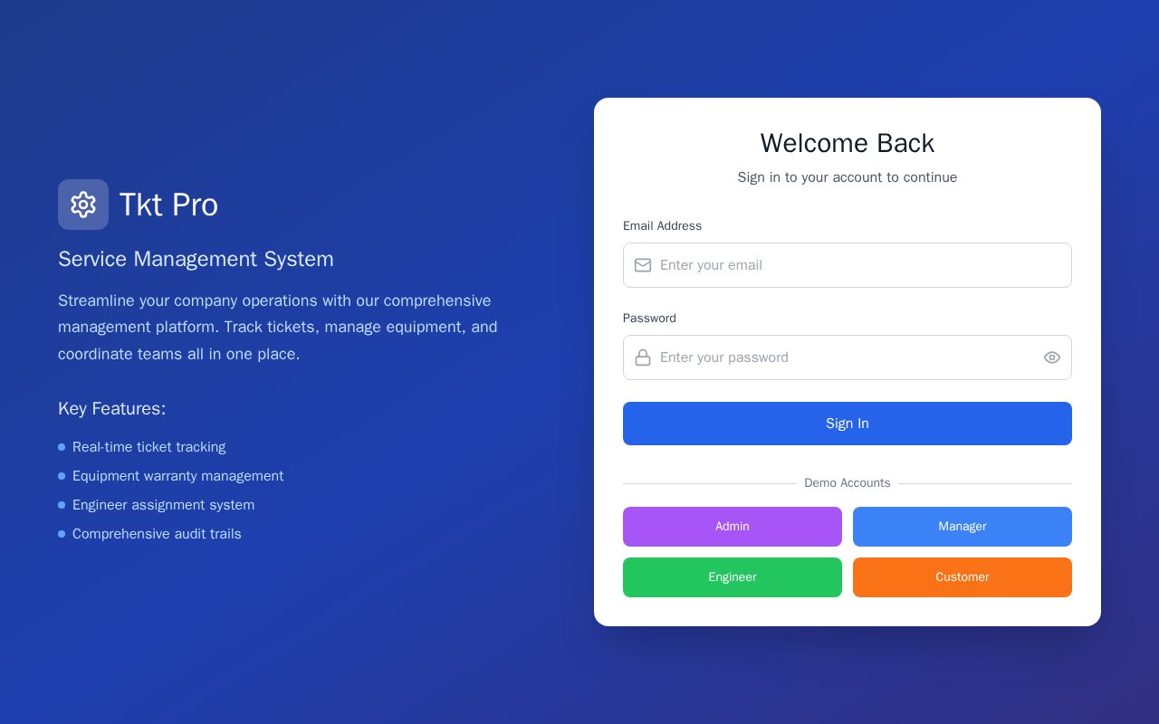 Preview of Customer Service Ticketing System