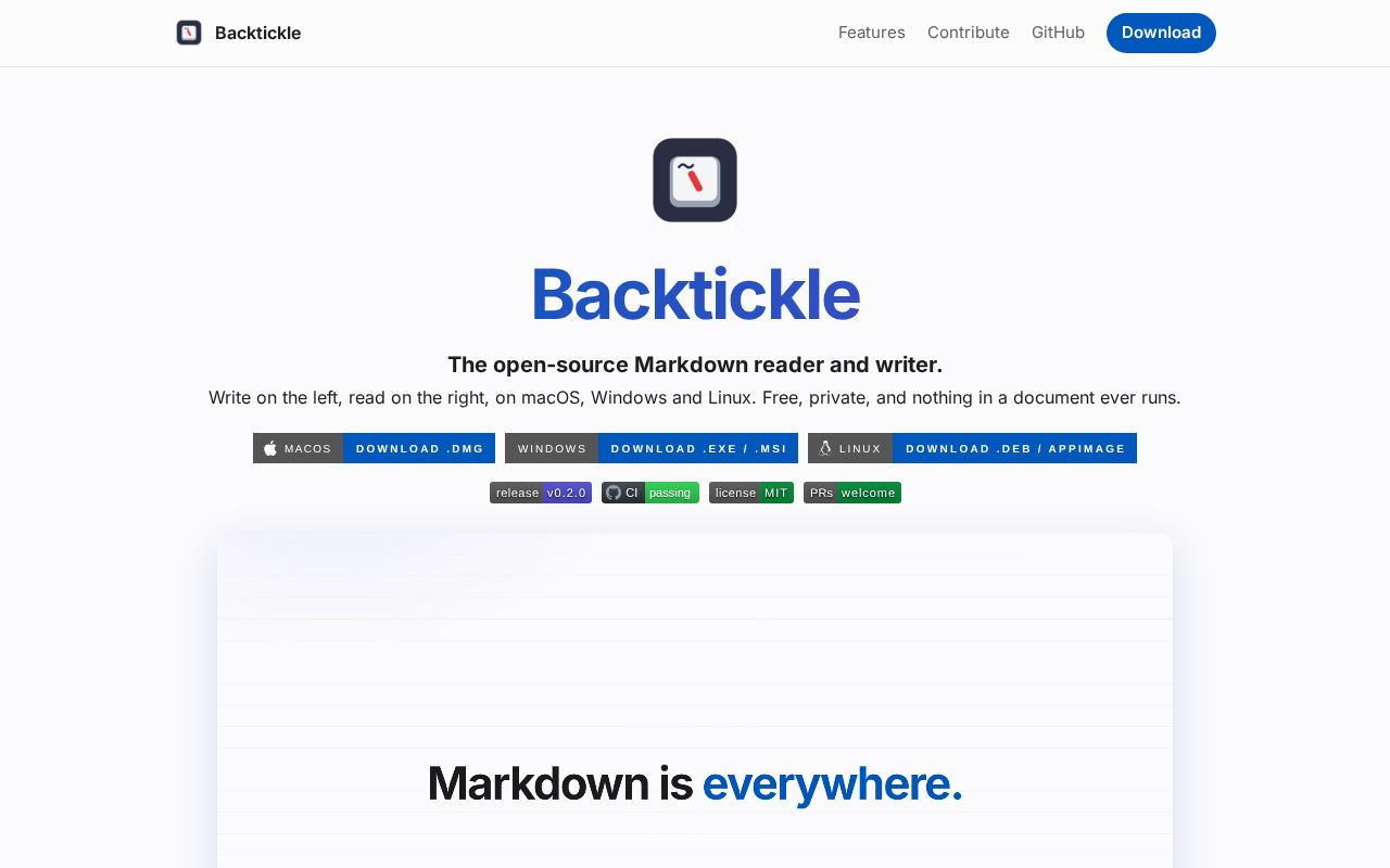 Preview of Backtickle