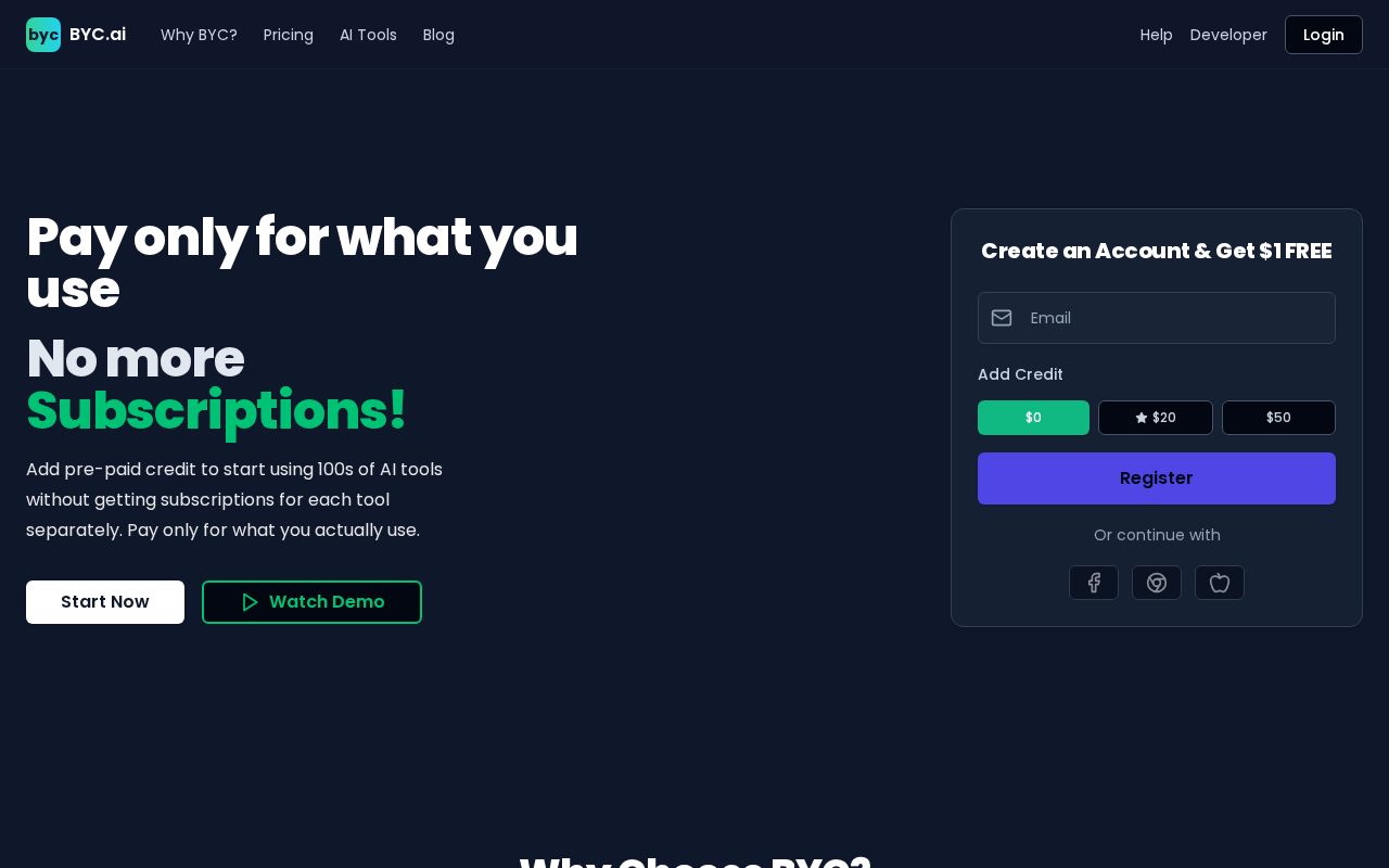 Preview of BYC- AI Micro-Billing Wallet